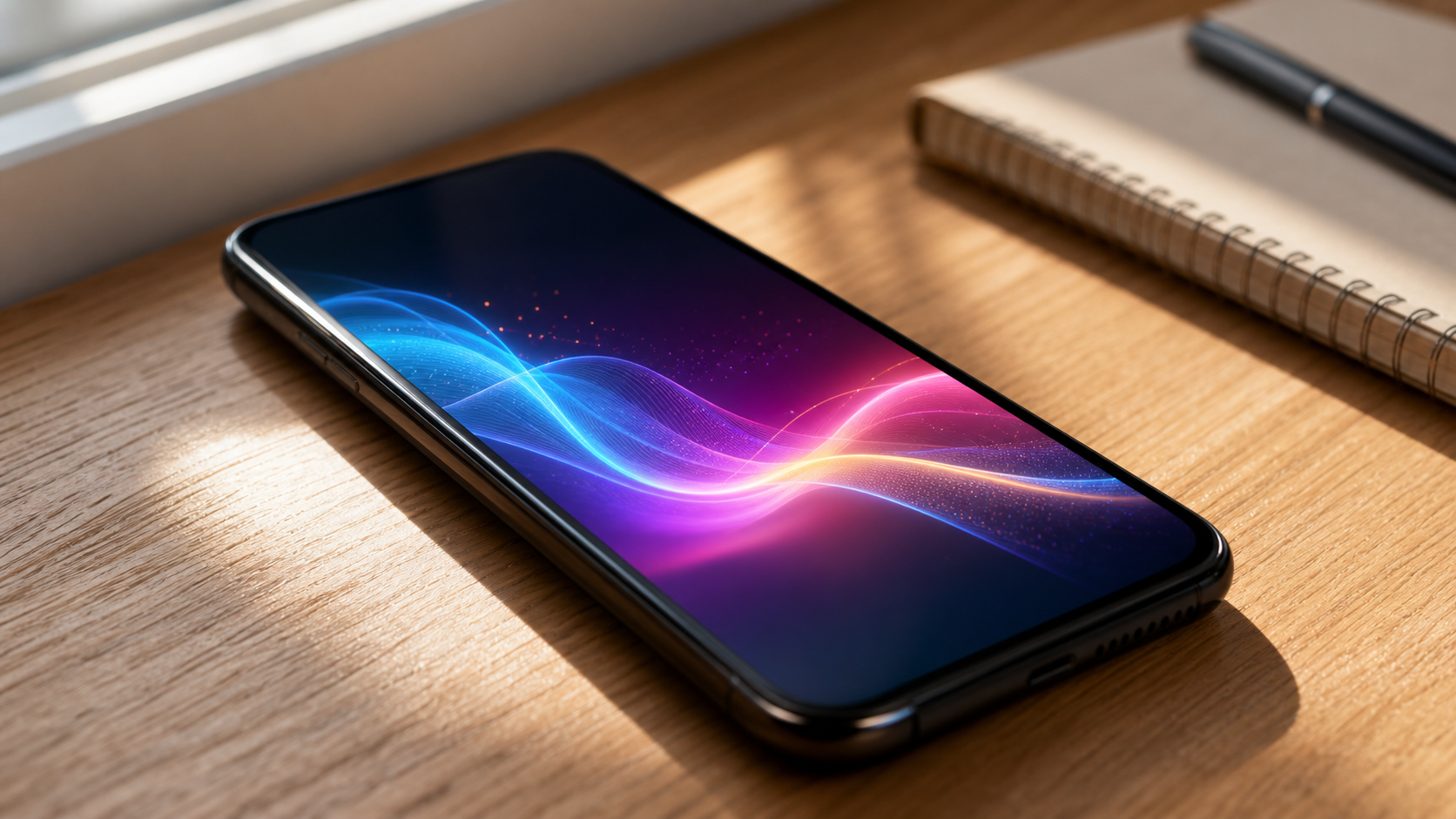 iPhone 螢幕上顯示全新 Siri AI 動畫