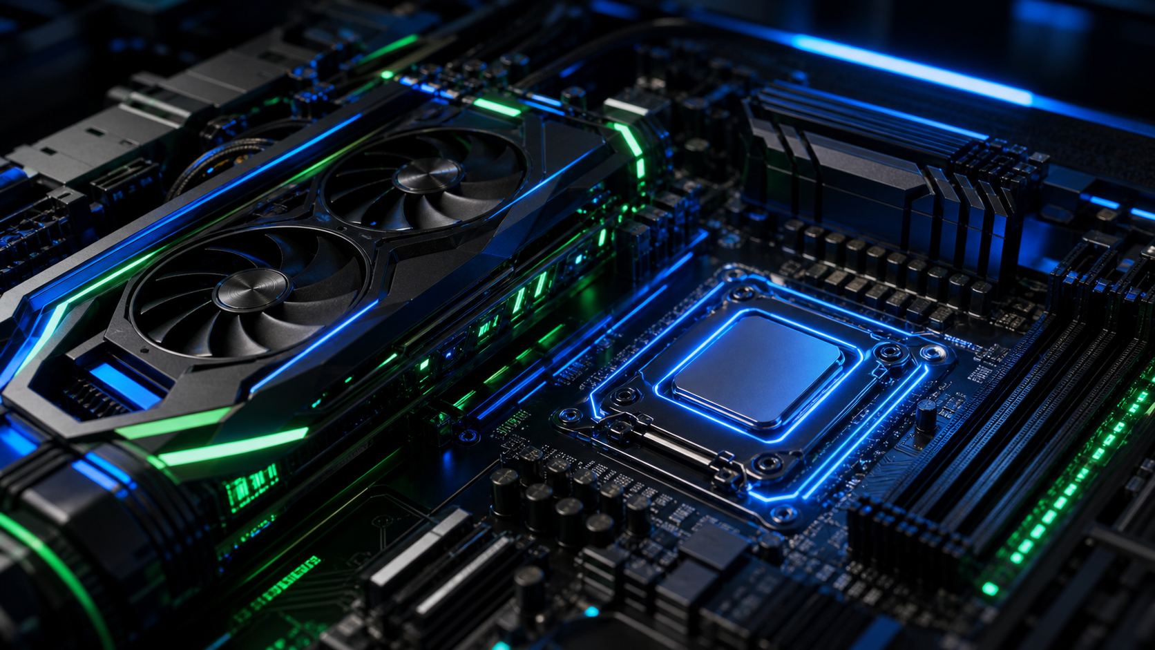 NVIDIA RTX Spark 發光的電腦硬體主機板